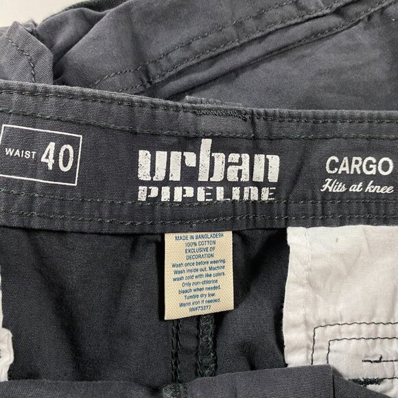 NWT Urban Pipeline Canvas Cargo Pepper Shorts Mens Size 40 Cotton Dark Gray - Picture 7 of 13